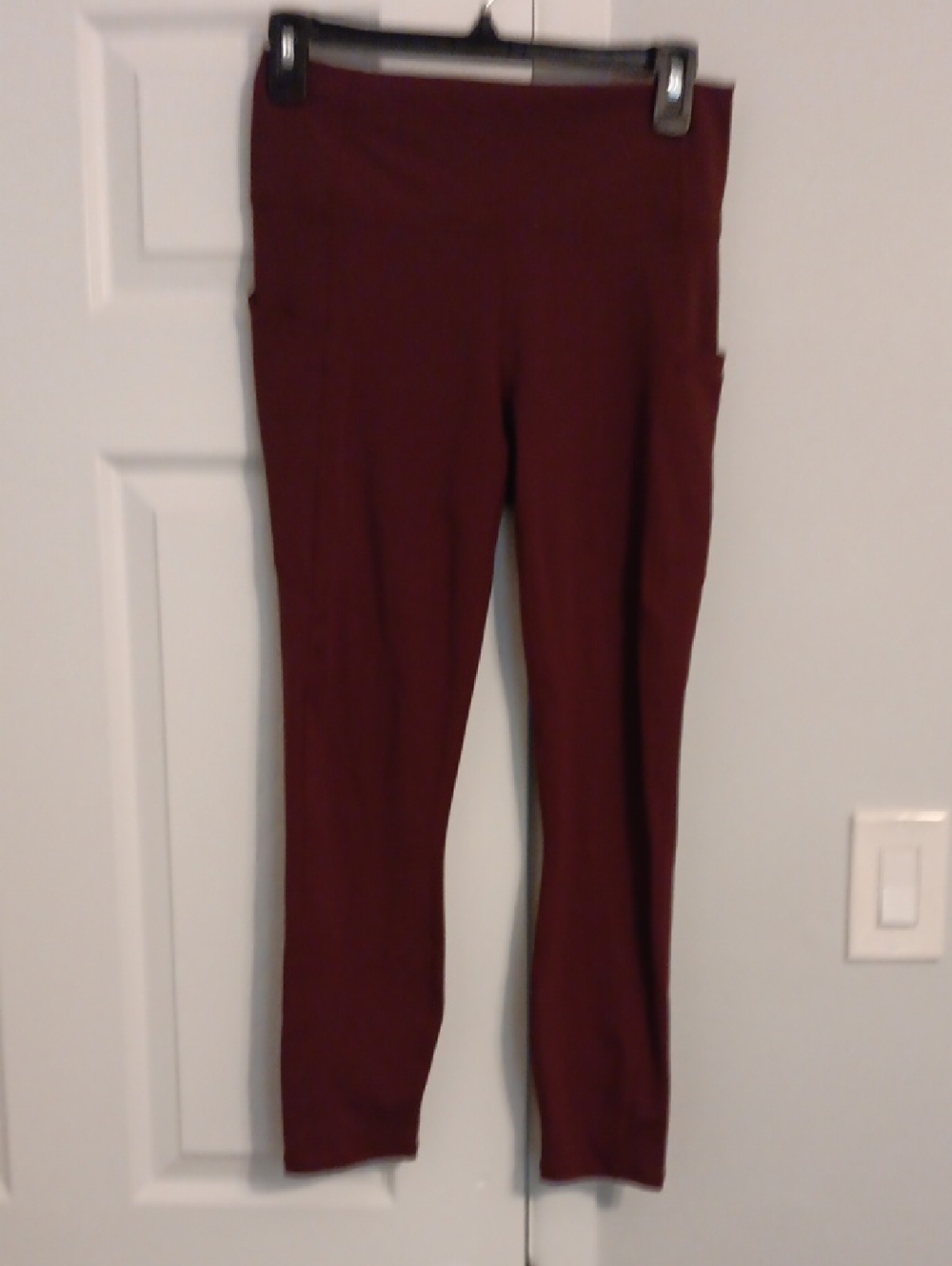 Fabletics Burgundy High-Rise Leggings